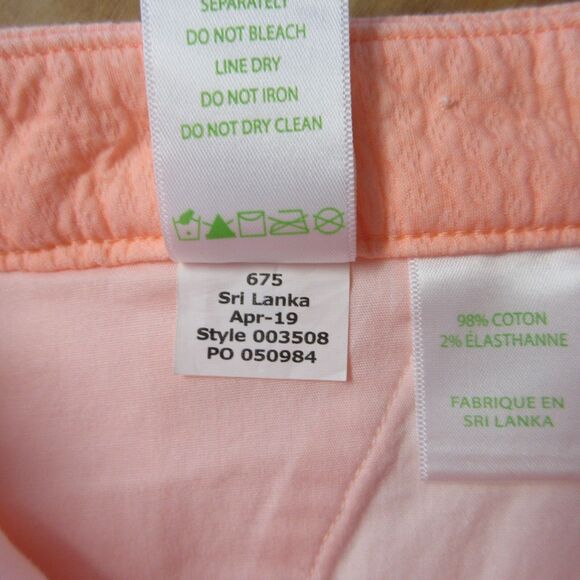 LILLY PULITZER  Adie Ruffle Pocket Stretch Shorts Sz 2 Peach Flamingo Orange NWT - Picture 9 of 16